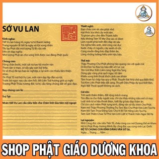 Tờ sớ vu lan cúng tháng bảy âm lịch + kinh vu lan + ý nghĩa vu lan khổ cứng a4 a3 ép plastics bảo vệ