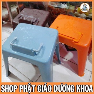 Kệ kinh sách nhựa mầu vàng, loại 4 chân cao cấp - kệ tụng kinh loại 4 chân nhựa đặc biệt cao cấp