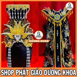 Có sẵn, madt01 - bộ áo mão mẹ diêu trì cho tượng 70cm cực đẹp, hiện đại - áo mão mẹ địa mẫu