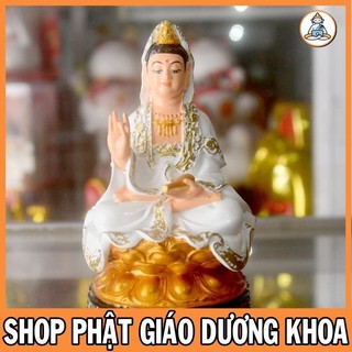 8 mẫu - tượng phật quán thế âm bồ tát ngồi 12cm giá ấn tống