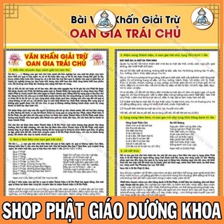 To103 - tờ chú văn khấn giải trừ oan gia trái chủ, in 2 mặt