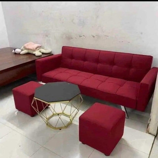 Bộ sofa bed 6 món đặt phòng khách - sofa bed gấp thành giường - bh 1 năm