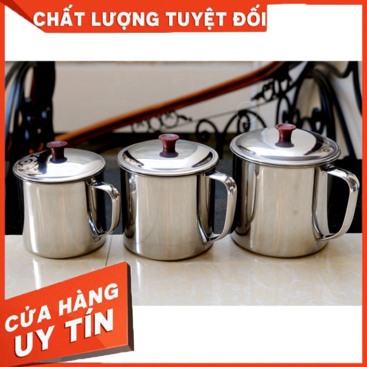 Ca inox, Ca uống nước inox, cốc inox, Có Nắp Đậy Tiện Dụng