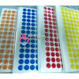 Sticker có keo sẵn - tem màu tem dán decal tròn các màu đủ kích thước