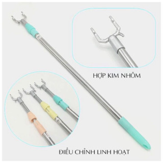 Cây phơi quần áo bằng inox FREESHIPCây gậy lấy đồ trên cao có thể kéo dài kéo dài gấp lại gọn gàng