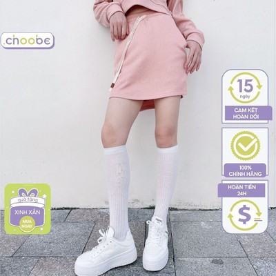 Chân váy Choobe dáng duýp chữ a lưng cao cạp chun có quần lót đồ thể thao dạo phố năng động CV19