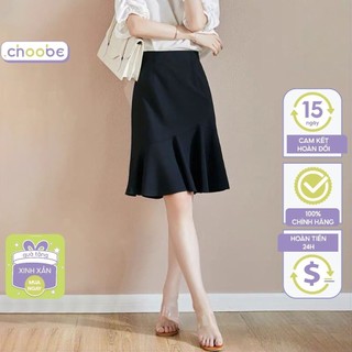 Chân váy nữ Choobe đuôi cá cạp cao dáng dài có lớp lót form công sở cao cấp mặc tôn dáng V18