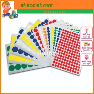 Tem nhãn dán decal sẵn keo - Sticker chấm tròn các size 10mm,15mm,20mm, 30mm