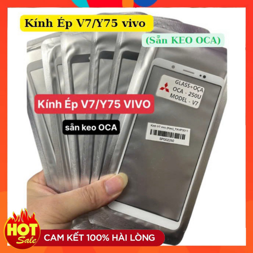Mặt kính ép vivo V7/Y75,keo OCA
