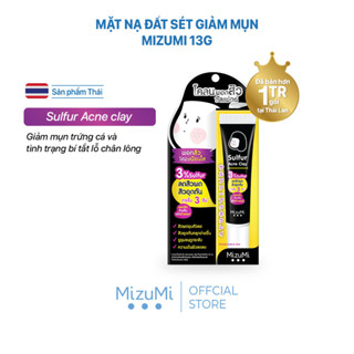 MizuMi Mặt Nạ Đất Sét Giảm Mụn Ẩn Và Tắc Nghẽn Lỗ Chân Lông Sulfur Acne Clay 13g