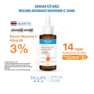 MizuMi Serum Sáng Da Giảm Thâm Nám Advance Niosome C Concentrate Serum 30ml Vitamin C 10X, Niacinamide