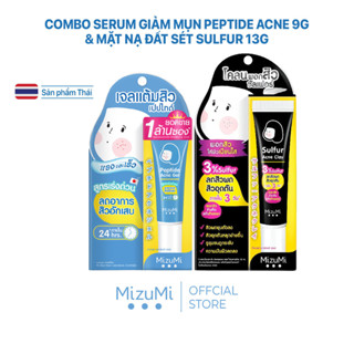 Combo Serum Giảm Mụn Peptide Acne 9g & Mặt Nạ Đất Sét Sulfur 13g