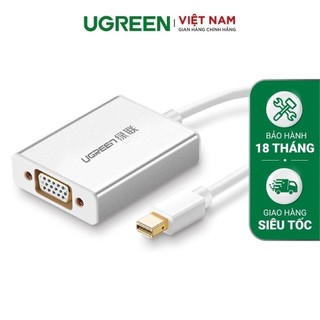 Bộ chuyển đổi Mini DisplayPort sang VGA có âm thanh UGREEN MD107-10437 màu trắng