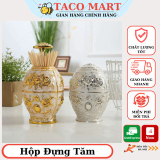 ⚡𝑭𝑹𝑬𝑬𝑺𝑯𝑰𝑷⚡ Lọ tăm sang trọng , phong cách Hoàng gia, Hộp đựng tăm thông minh mạ vàng sang trọng