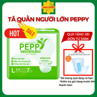 Combo 10 gói Tã quần người lớn Peppy siêu mềm, mỏng nhẹ, thấm hút M 8 miếng/L 7 miếng/XL 7 m