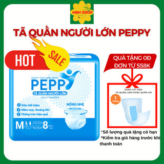 [Quà tặng] Combo 10 Gói Tã Quần Peppy siêu mềm, mỏng nhẹ, thấm hút cao size M 8 miếng, size L 7 miếng, XL 7 miếng/gói