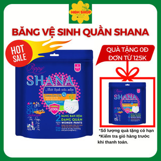 Mua 4 tặng 2 Băng vệ sinh Quần Shana ngày đêm, mềm mại, thấm hút tối đa, chống tràn 2 quần/gói