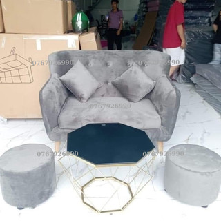 Ghế sofa mini 1m2, sofa văng thuyền mini đặt phòng chờ - hàng chuẩn xuất khẩu bảo hành 12 tháng