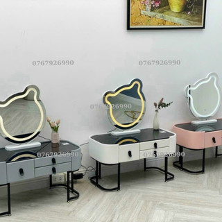 Bàn trang điểm ngồi bệt, bàn trang điểm th ngọc mai, sang trọng có gương đèn led, loa bluetooth, hàng nhập khẩu