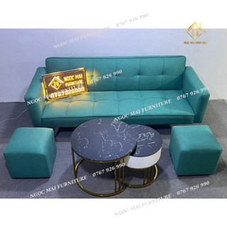 Bàn trà mẹ bồng con tròn, bàn sofa mặt kính cao cấp