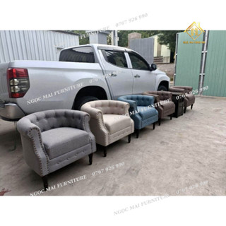 SOFA ĐƠN THƯ GIÃN PHONG CÁCH CỔ ĐIỂN - SOFA NAIL - GHẾ SOFA 1 NGƯỜI NGỒI - HÀNG VN XUẤT KHẨU