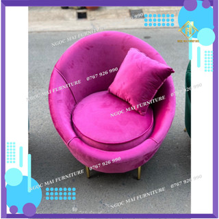 Ghế sofa đơn thư giãn, ghế đọc sách, sofa nail vải nhung xịn - Bảo hành 12 tháng