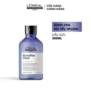 Dầu gội tăng độ bóng mượt cho tóc tẩy Serie Expert Blondifier Gloss 300ml