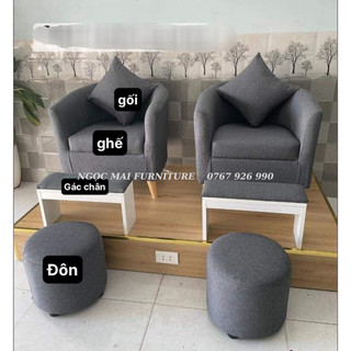 Combo sofa nail, ghế làm nail đơn giản, sofa đơn đọc sách hàng gia công tại xưởng - bảo hành 12 tháng