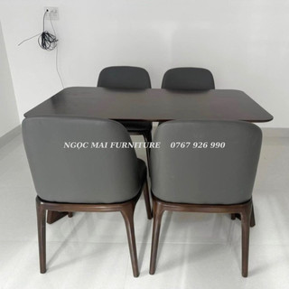 Bàn ăn 4 ghế grace gỗ, bàn ăn gỗ chân V đặt nhà dân siêu xinh - vật phẩm xịn sinh đẻ tại xưởng Bảo Hành 1 năm