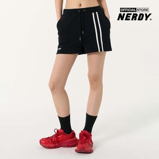 NERDY - Quần shorts ngắn nữ lưng thun Vertical Line PNEU24HP08-01