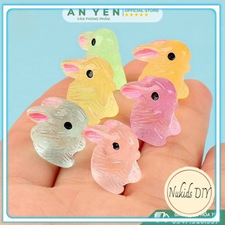 Phụ kiện thỏ dạ quang phụ kiện nhựa trang trí