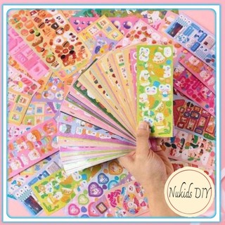Combo 100 tấm sticker dán trang trí toploader, móc khoá handmade, sticker dán trang trí hộp bút, nhãn vở