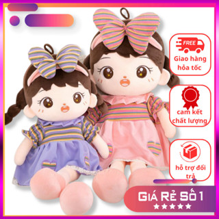 Gấu Bông Búp Bê Váy Thú Nhồi Bông Đeo Nơ Cao Cấp