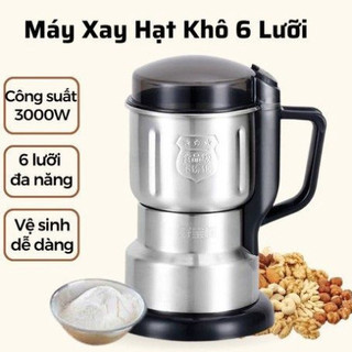 Máy xay bột khô siêu mịn công suất 300w, 6 lưỡi dao đa năng - dụng cụ nghiền đồ khô,hạt cà phê,ngũ cốc,...