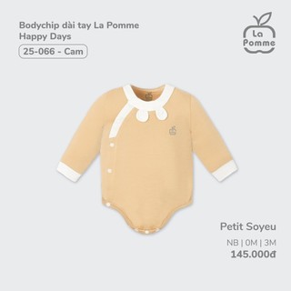 La pomme - bodychip dài tay la pomme happy days -nb 0m 3m be - ss24.t7a-zb315