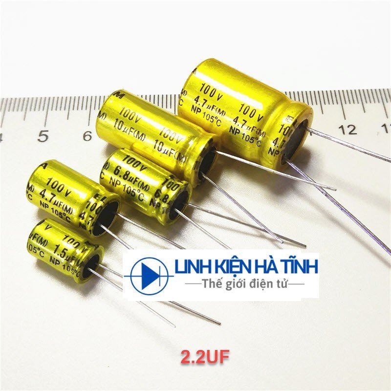 Túi 10 cái 2.2UF 100V Tụ phân tần gắn loa treble Elna các loại, tụ lọc tần số cho loa treble Elna