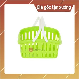 Rổ nhựa có quai xách, cỡ nhỏ thích hợp để dụng cụ làm móng, đồ lặt vặt