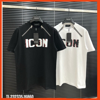 9 123 Áo Phông Nam Nữ Dsquared2 ICON Phối 2 Khoá Zip. Áo Thun Nam Nữ Unisex Form rông Hottrend 2023 Dành cho các boy phố