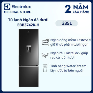 Tủ lạnh Electrolux Inverter ngăn đá dưới có ngăn đông mềm 335 lít - EBB3742K-H