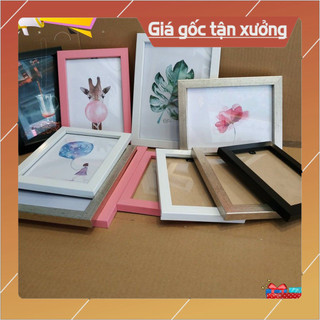 Khung ảnh treo tường 15x21cm Khung hình mặt mika bóng kính khổ A5