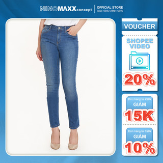 N&m quần jeans basic nữ ống đứng 2206052