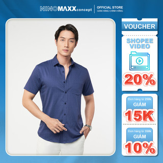 N&m áo sơ mi nam vải bamboo in form slim fit 2101046