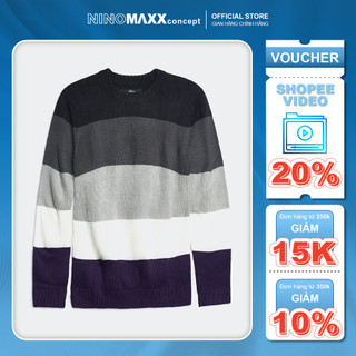 Áo sweater nam kẻ sọc tay dài n&m thương hiệu ninomaxx 1806079
