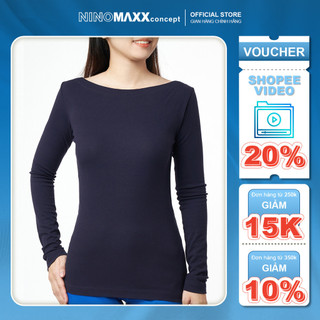 Ninomaxx áo thun tăm basic nữ tay dài 1805110