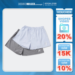 Set 2 boxer nam quần đùi bamsilk chống nắng uv n&m thương hiệu ninomaxx 2110040