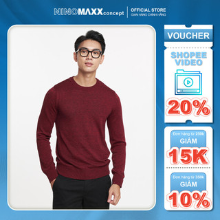 N&M Áo Sweater Basic Nam Ninomaxx tay dài cổ tròn màu đen mã 1905065
