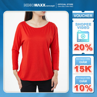 Áo thun nữ tay dài cotton n&m thương hiệu ninomaxx 1811099