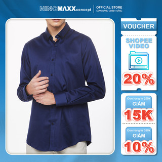 N&M Áo Sơ Mi Nam Tay Dài Công Sở Slim Fit 1902026