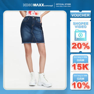 NINOMAXX chân váy jean ngắn dáng ôm co giãn mã 1806094