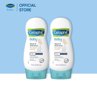 [Date 03.2023] Combo 2 Sữa tắm gội dịu lành cho bé Cetaphil Baby Wash & Shampoo with Organic Calendula 230ml/chai